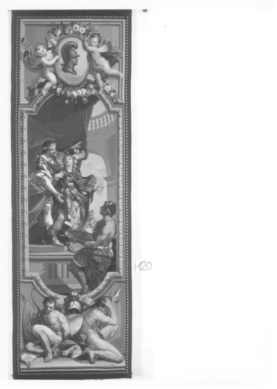 Arazzo - Alessandro Magno giovinetto riceve lo scettro, Musei Reali, Palazzo Reale, Torino